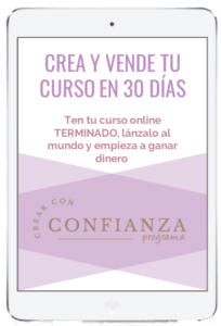 Crear con confianza - Bonus Vende en 30 dias - Mery Elvis Miramontes